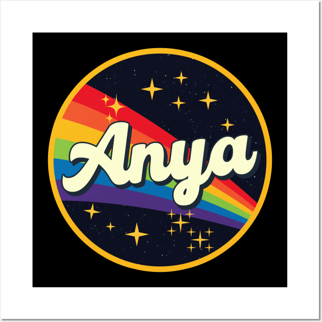 Anya // Rainbow In Space Vintage Style Wall Art by LMW Art